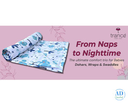 Get the ultimate comfort trio for babies dohars, wraps and swaddles