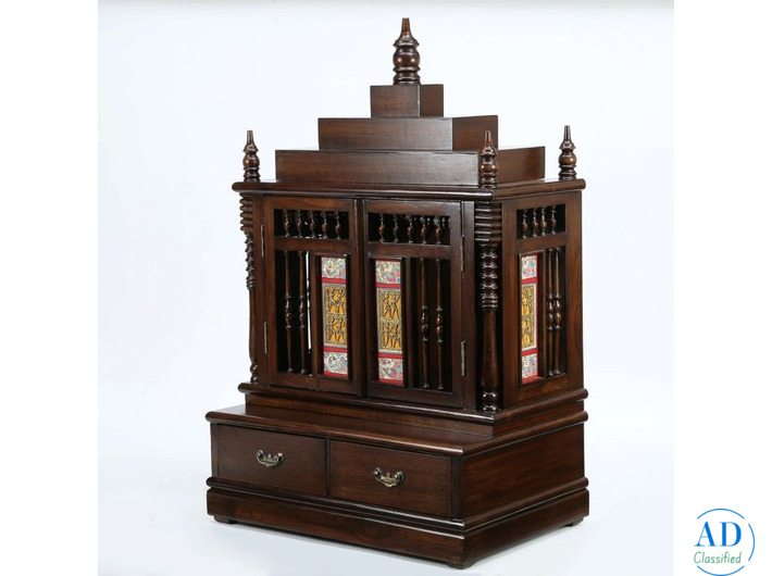 Designer Teak Wood Temple for Home - Buy Online