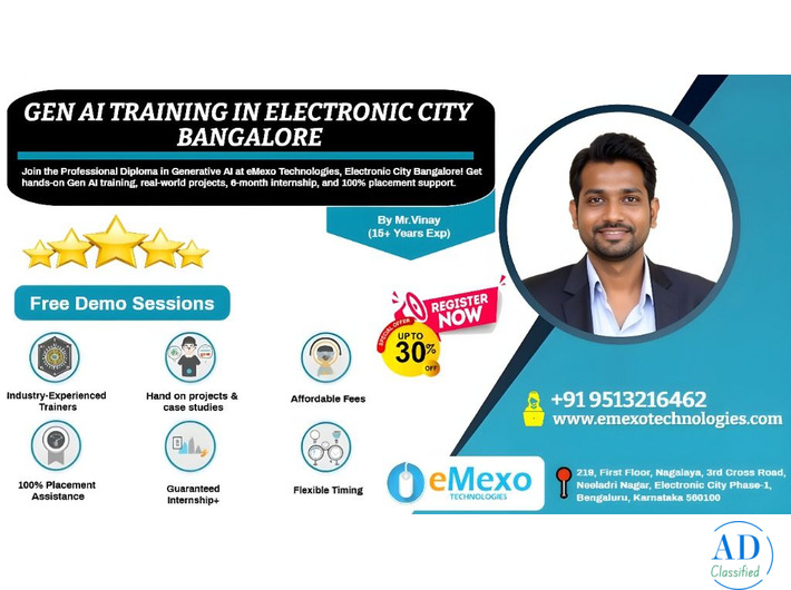 Gen AI Course with Guaranteed Placement in Electronic City, Bangalore