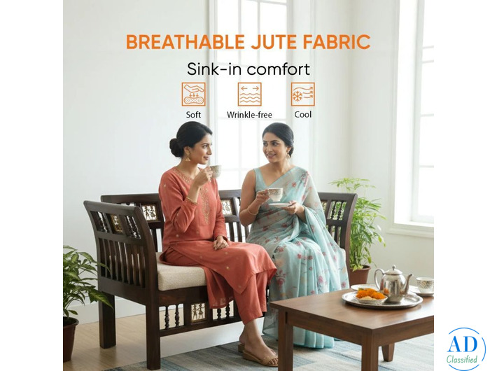 Luxury Teak Wood 2 Seater Sofa Shop Now