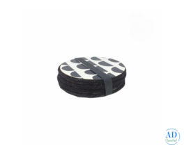 White Coasters – Stylish Screen-Printed Cloud Design