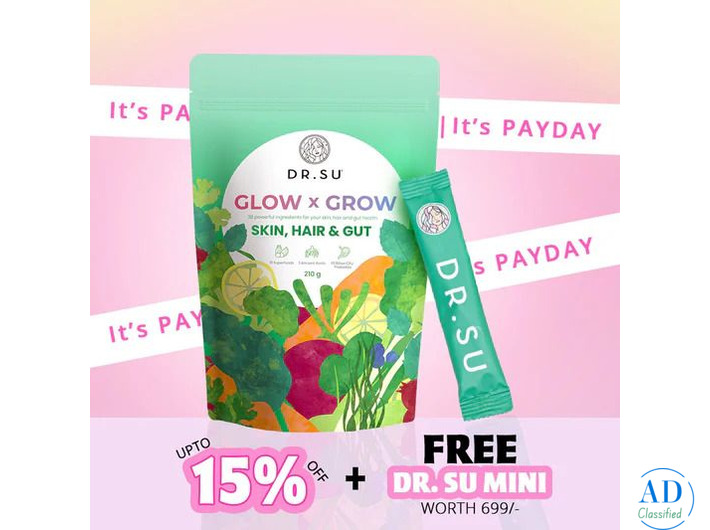 Dr. Su Glow x Grow — Skin, Hair & Gut Wellness Supplement