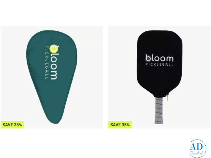 Durable Bloom Pickleball Paddle Full Cover Ideal for Storage and Travel